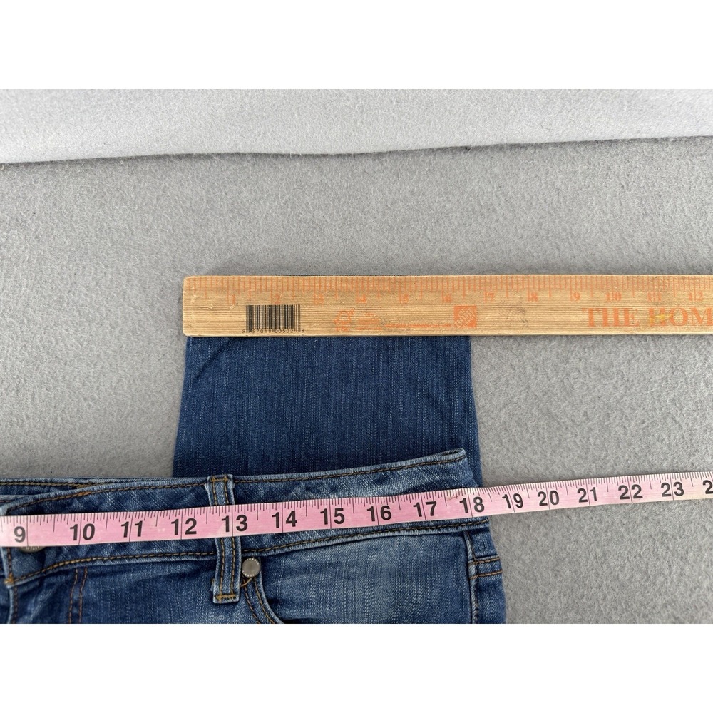 Torrid Jeans Womens 12 Blue Boyfriend Straight Denim Whiskered Coastal Y2K - Picture 8 of 15